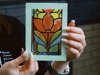 Мастер-класс по созданию витражной открытки
